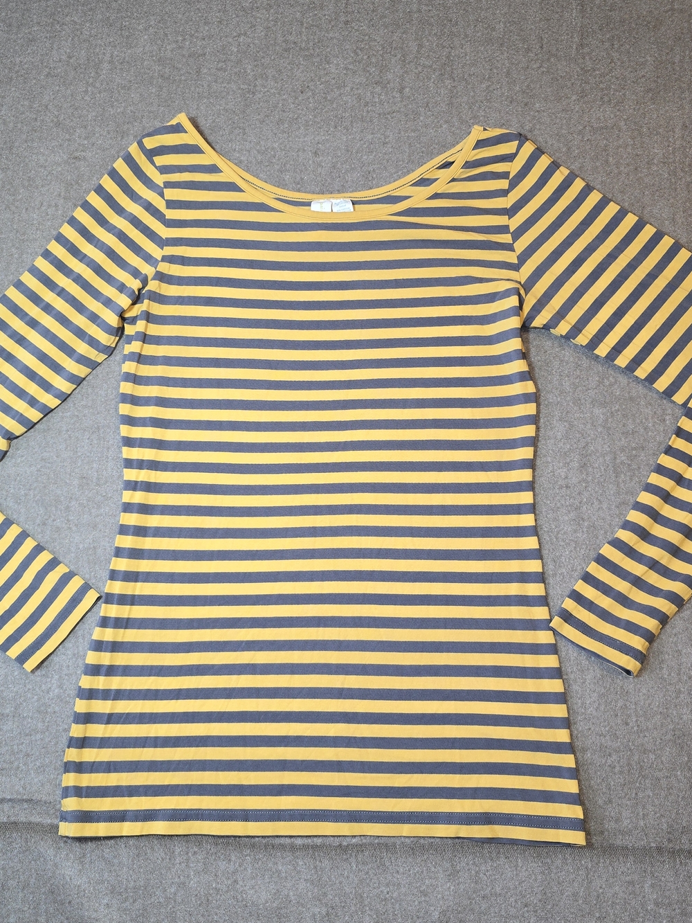 Matilda Jane Yellow and Navy Striped Long-Sleeve Women's Med Lightweight